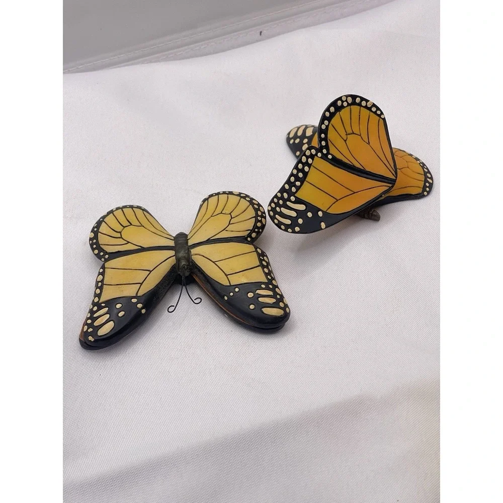 Monarch Butterfly Floral Accents, Plum, 3-inch,‎ 2 Piece B-16
